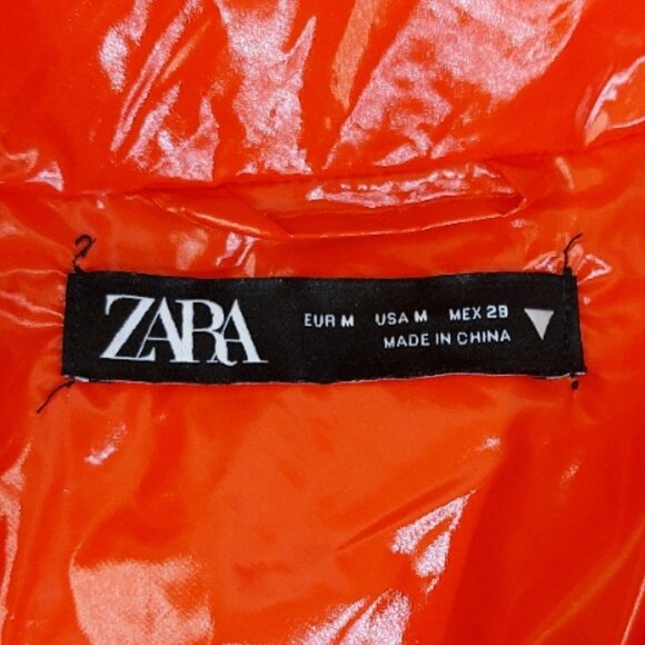 💥HOT ITEM💥ZARA Blogger Fav Quilted Cropped Puffer in Glossy Red - Picture 16 of 16